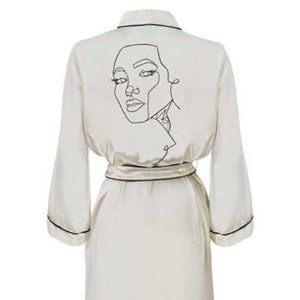 Leoce Look Silk Dressing Gown